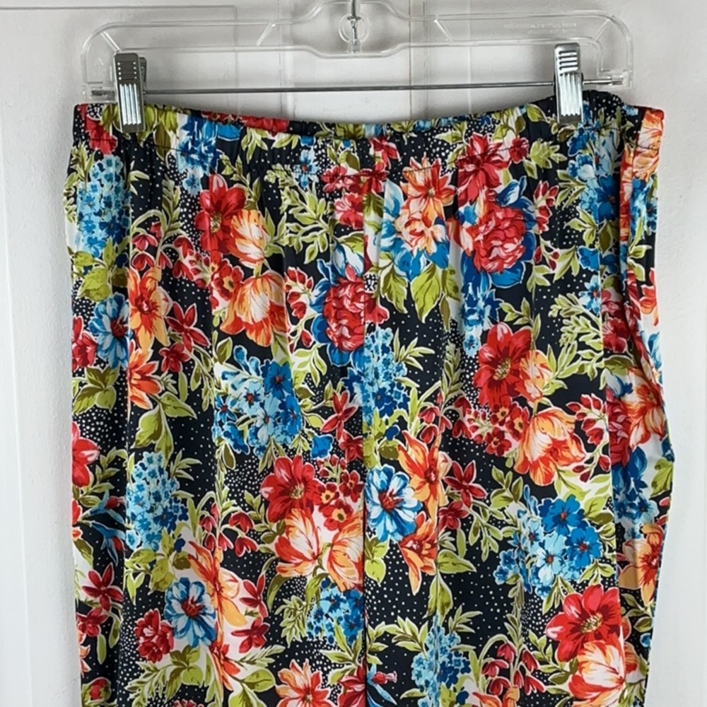 Bare Necessities Floral Silky Pajama Pants Colorful Boho - Picture 2 of 6